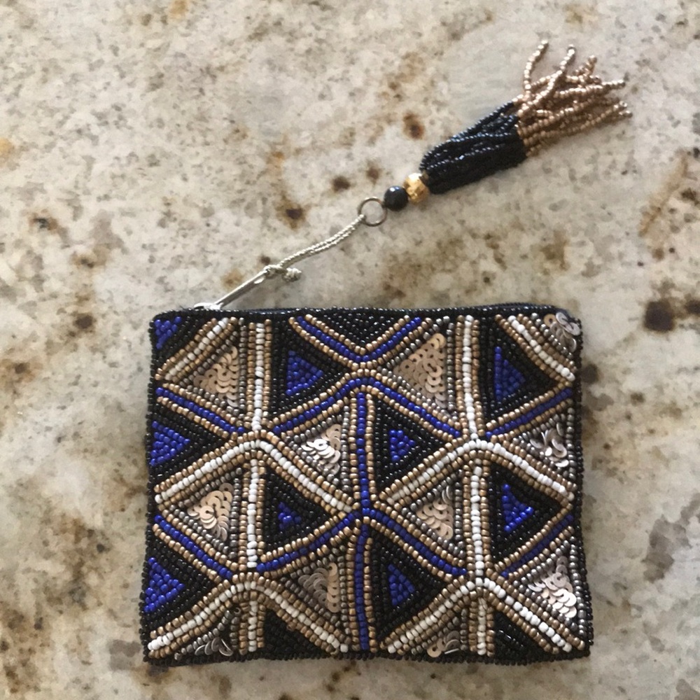 Fancy design sequence and beaded coin purse 👛 NWT
